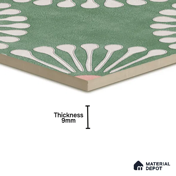 Floral Wall Tile TL 07245 B Plana 4004 Granula 1 ft x 1 ft Ceramic Matte Finish - 9 mm  | 2 mm Spacer is Mandatory | Please Expect a Slight Variation of Pattern (Sample)
